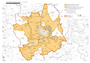 Carte des périmètres du SMT AML (statutaire et de projet - 01.01.2023)