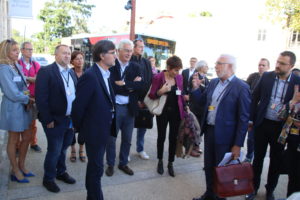 T-libr, voyage inaugural zone Côtière 06.10.2023 : Accueil et présentation au Pôle d'échange multimodal de la gare de Montluel (Crédits photos – 3CM)