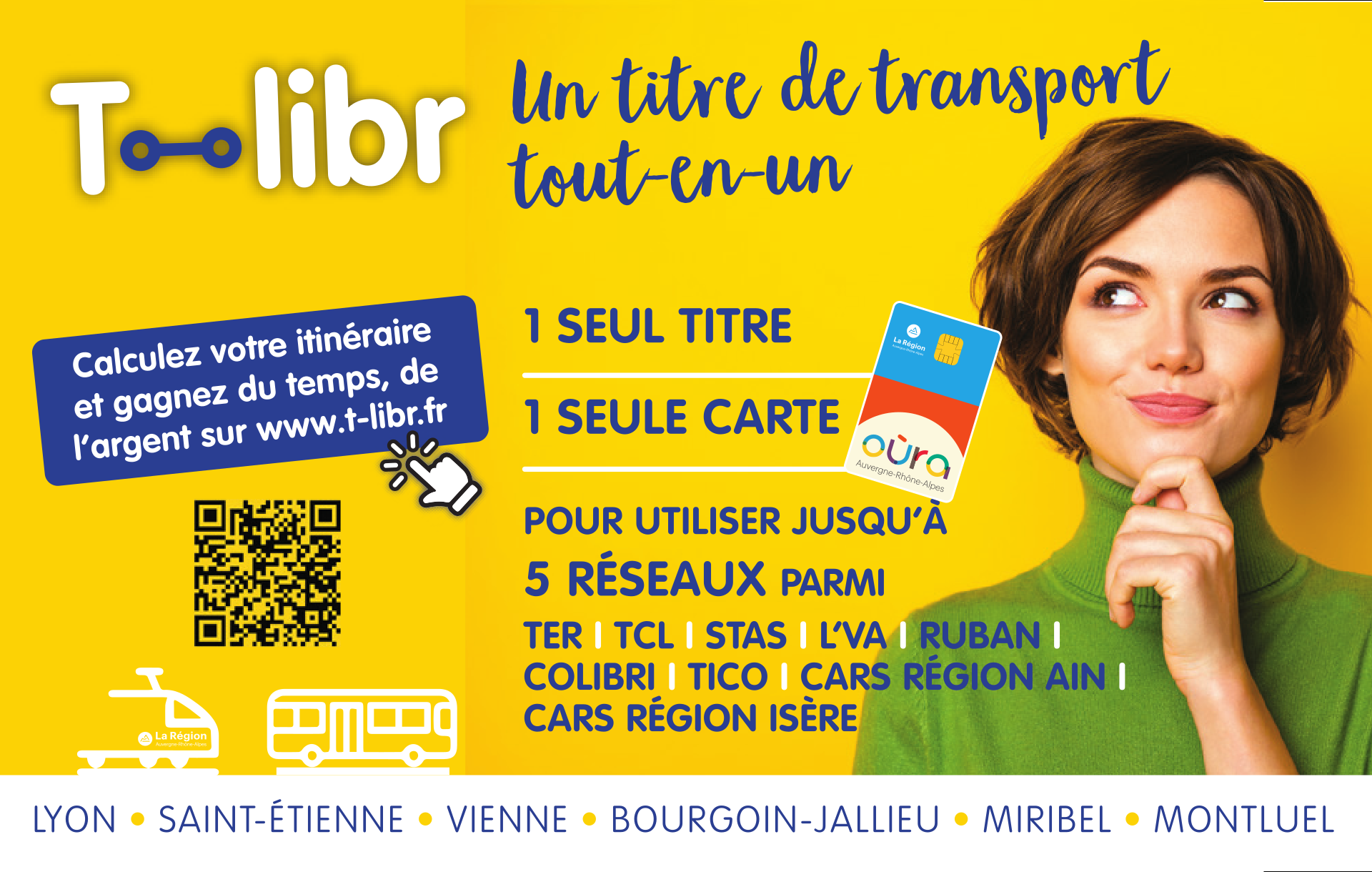 T-libr, le titre de transport tout-en-un de l'aire métropolitaine Lyon - Saint-Etienne