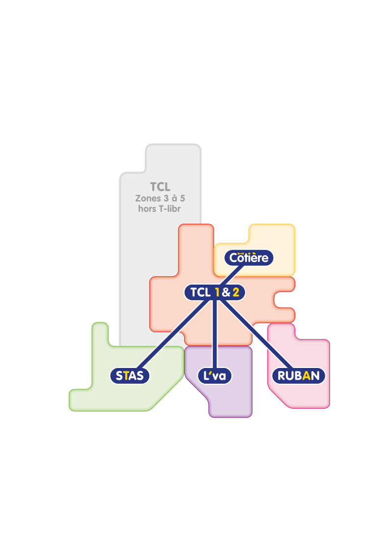 Cartogramme des zones T-libr pour l'année scolaire 2025-2026